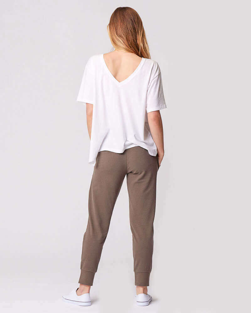 Everywhere Nursing & Maternity V-Neck Tee | White | Milk & Baby