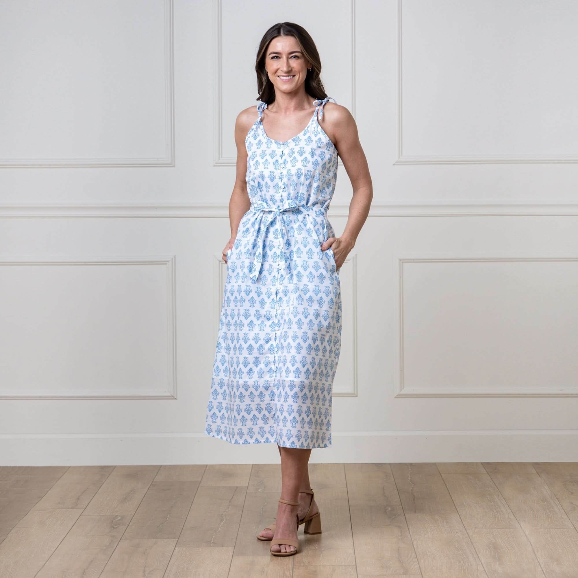 Organic Button Front Sundress | Milk & Baby