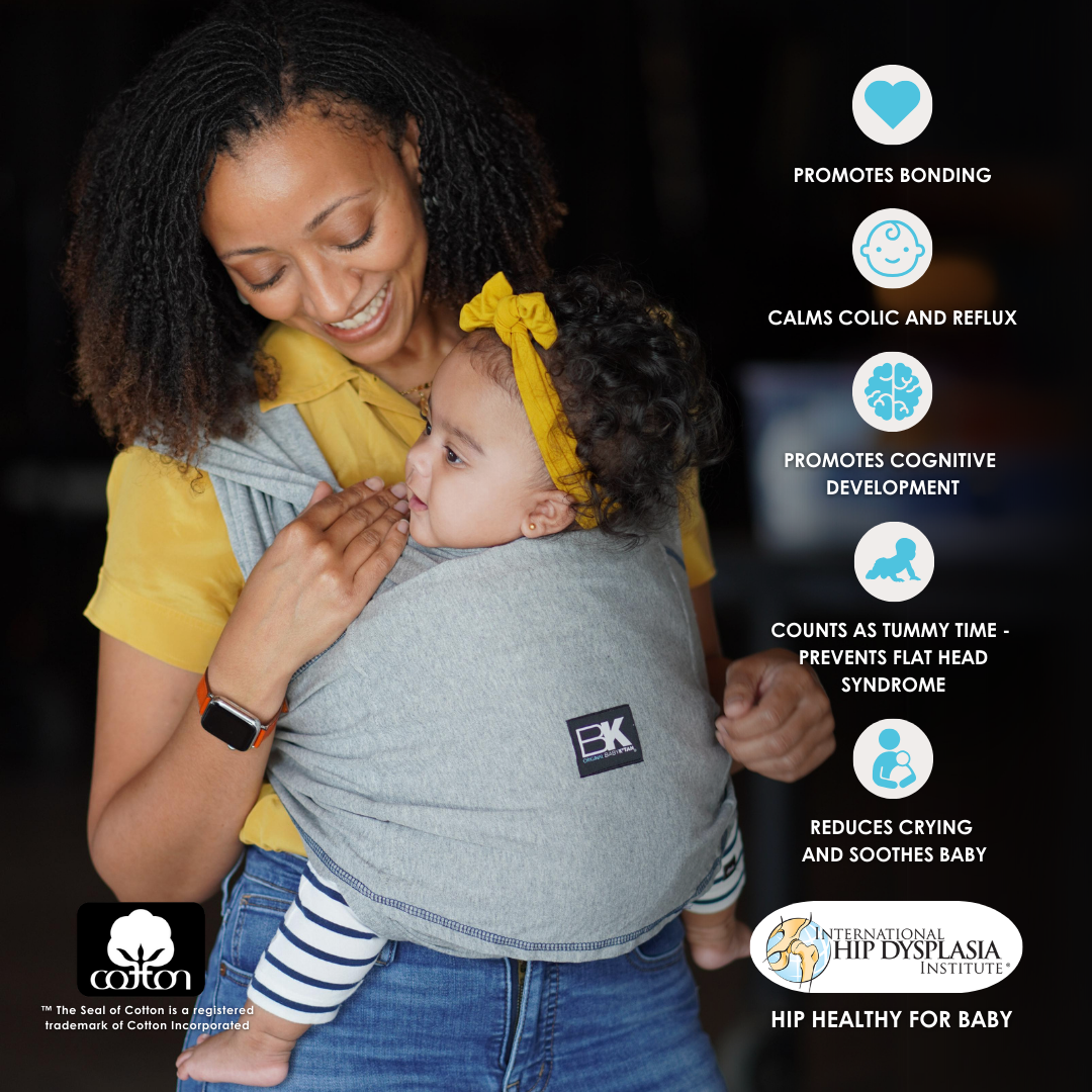 Baby K'tan Original Baby Carrier | Heather Grey | Milk & Baby