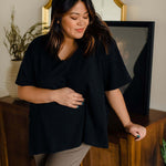 Everywhere Nursing & Maternity V-Neck Tee | Black | Milk & Baby