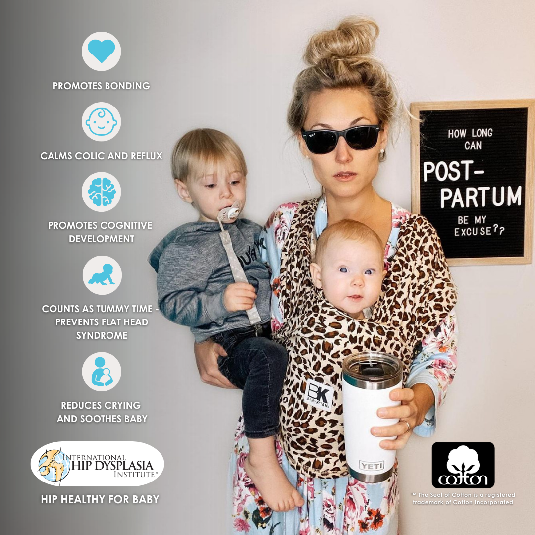 Baby K'tan Print Baby Carrier | Leopard Love | Milk & Baby