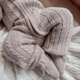 Luna + Luca Baby Bear Jumpsuit | Heather Beige | Milk & Baby