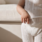 Luna + Luca Pointelle Romper - White | Milk & Baby
