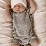 Luna + Luca Pointelle Set - Heather Gray | Milk & Baby