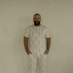 Candy Cane | Men's Short Sleeve Bamboo Pajamas | Milk & Baby