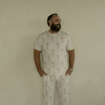 Candy Cane | Men's Short Sleeve Bamboo Pajamas | Milk & Baby