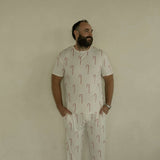 Candy Cane | Men's Short Sleeve Bamboo Pajamas | Milk & Baby