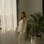 Candy Cane | Long Sleeve Women's Bamboo Pajamas | Milk & Baby
