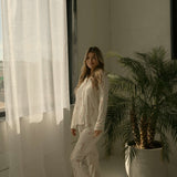 Candy Cane | Long Sleeve Women's Bamboo Pajamas | Milk & Baby