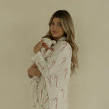 Candy Cane | Long Sleeve Women's Bamboo Pajamas | Milk & Baby