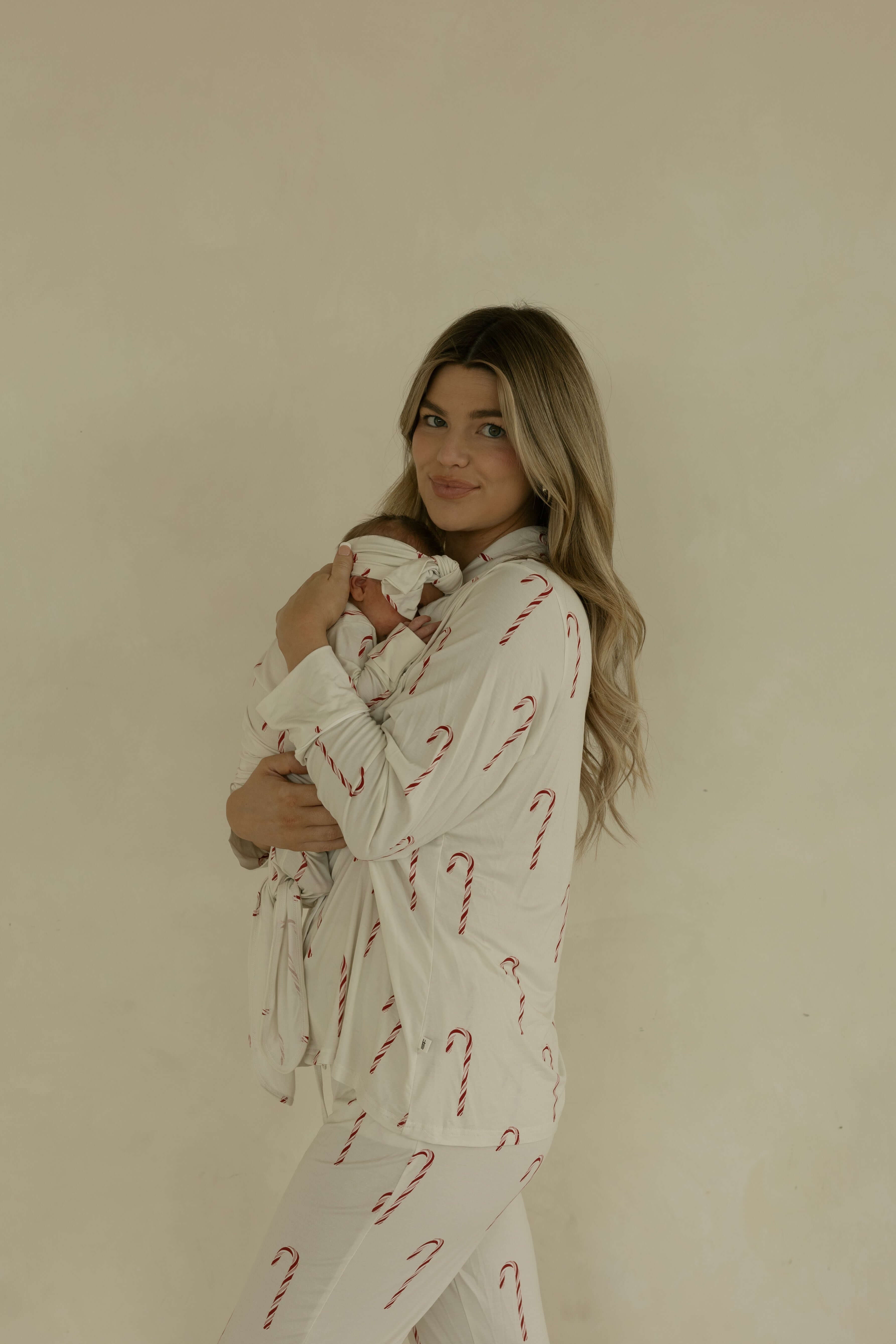 Candy Cane | Long Sleeve Women's Bamboo Pajamas | Milk & Baby