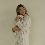 Candy Cane | Long Sleeve Women's Bamboo Pajamas | Milk & Baby