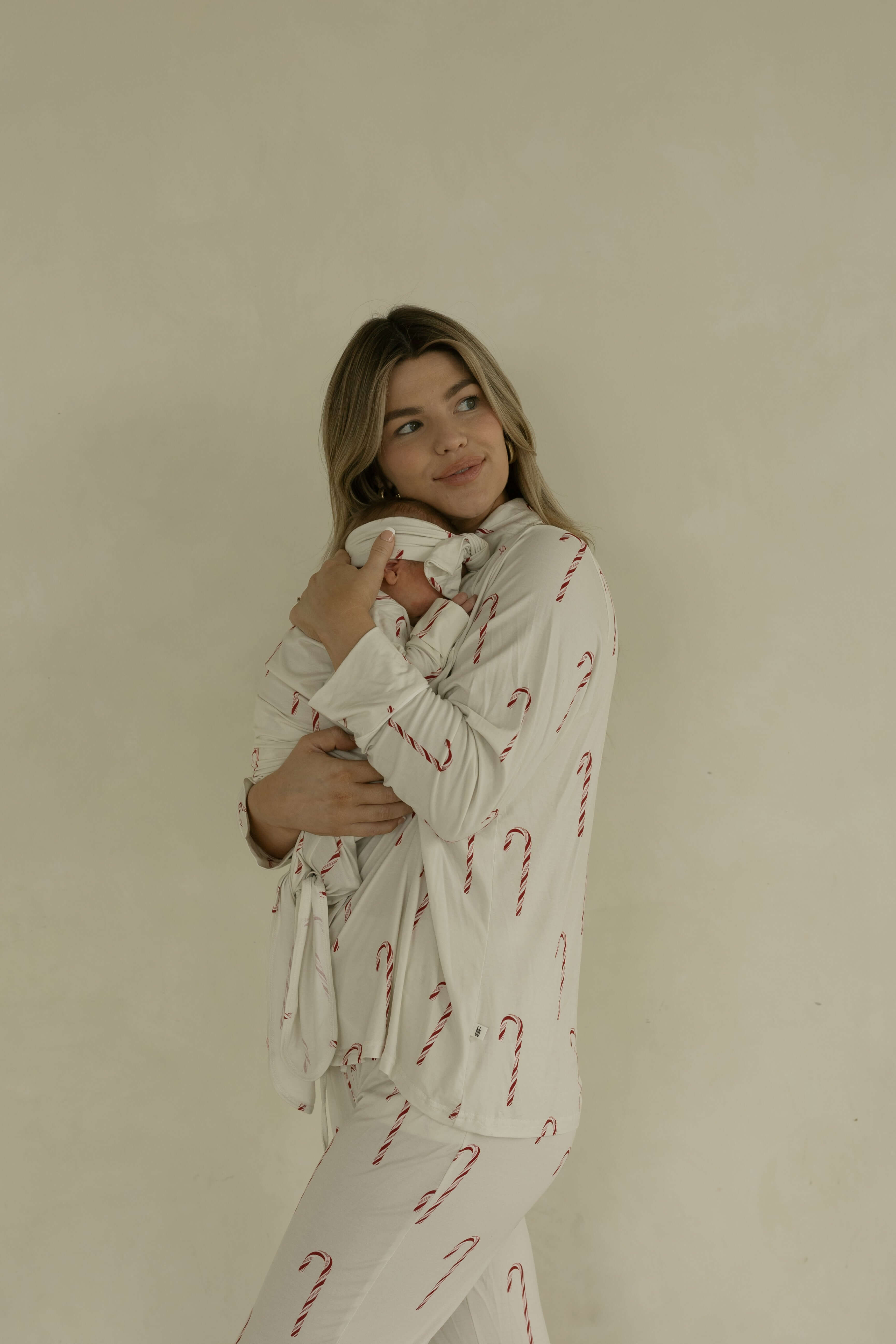Candy Cane | Long Sleeve Women's Bamboo Pajamas | Milk & Baby