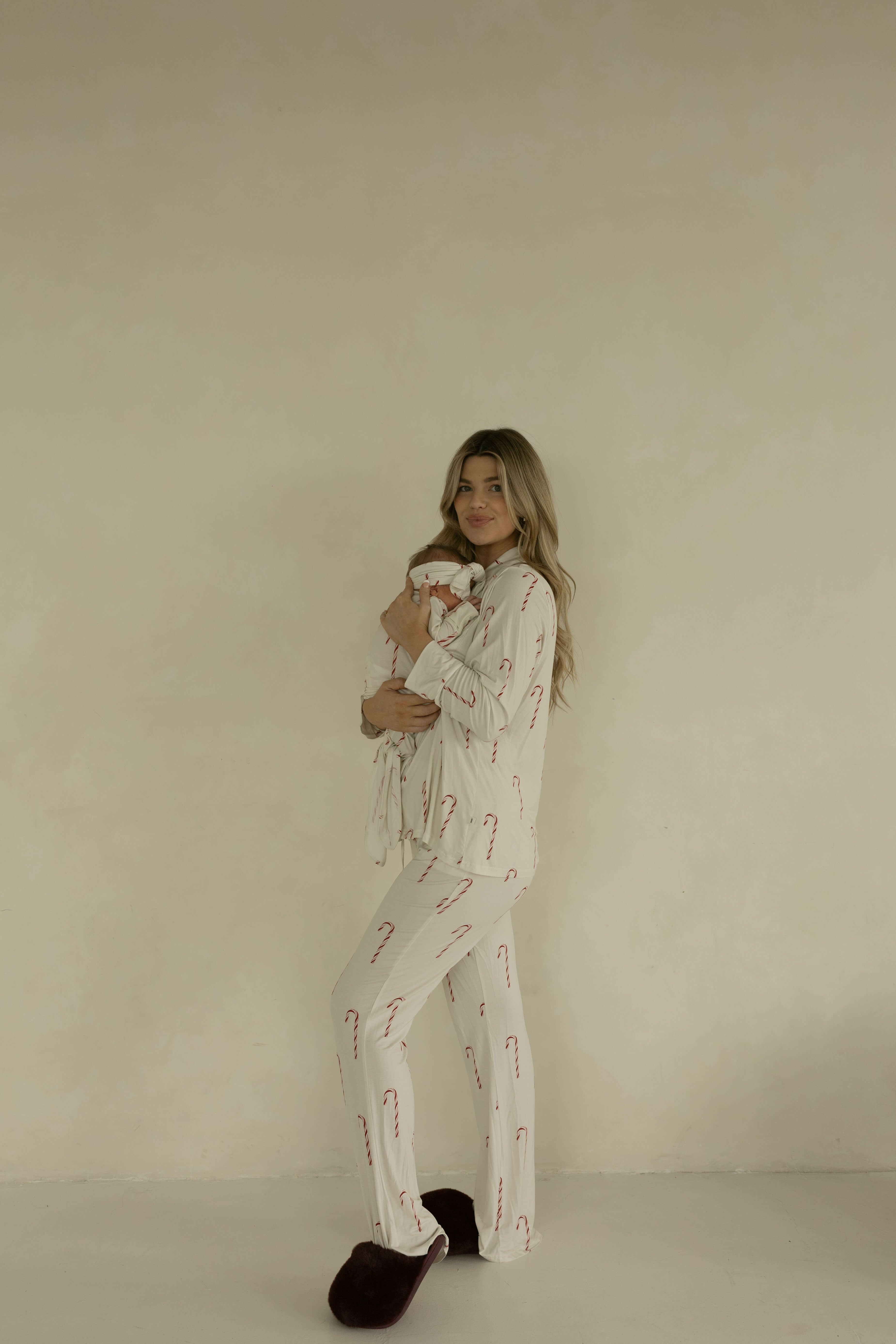 Candy Cane | Long Sleeve Women's Bamboo Pajamas | Milk & Baby