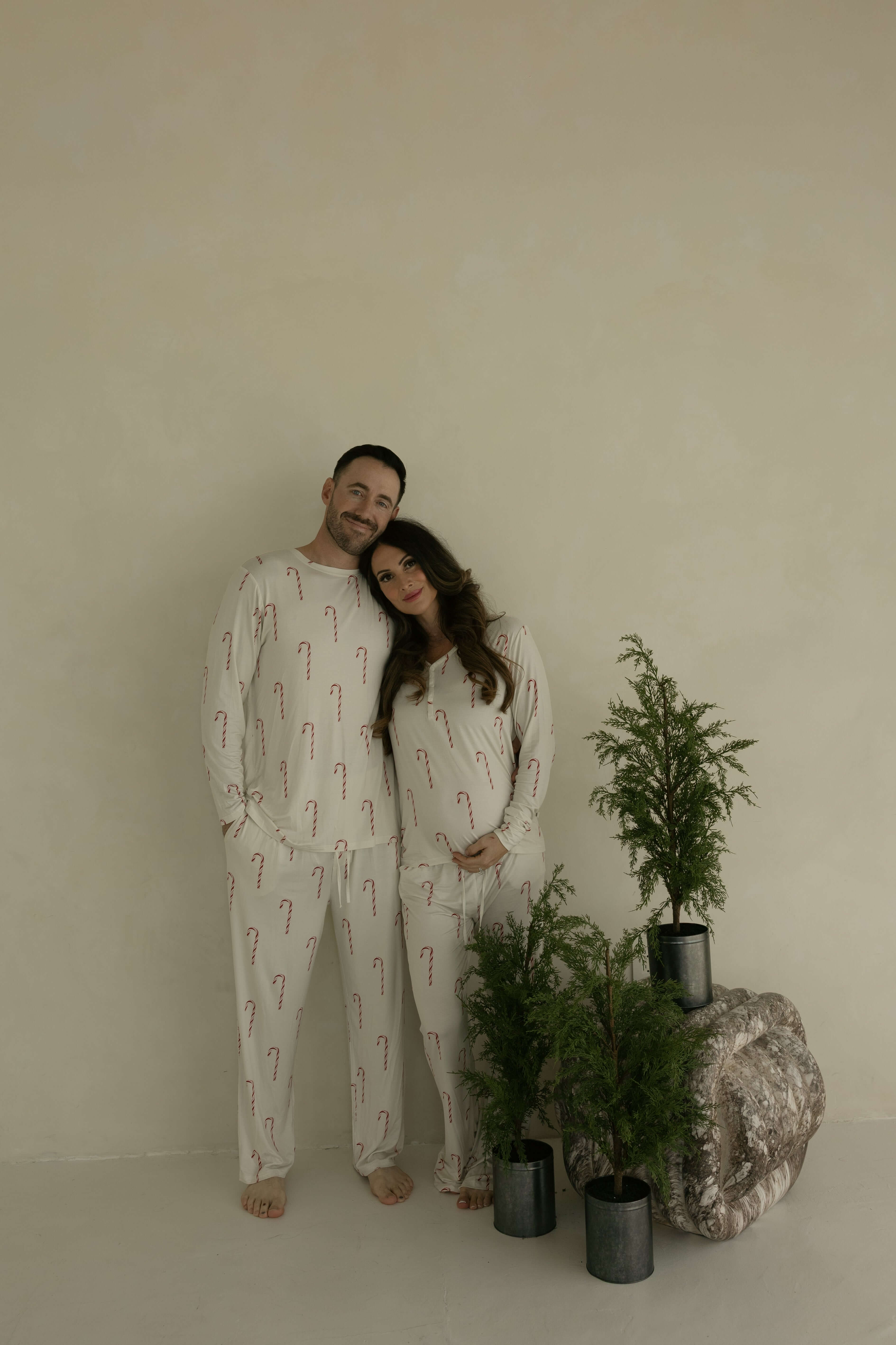 Candy Cane | Men's Bamboo Pajamas | Milk & Baby