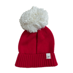 Luna + Luca Pom Beanie - Red | Milk & Baby