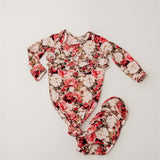 Crimson Bloom Knot Gown | Milk & Baby