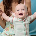 Adrian Valencia x PJS Striped Baby Romper | Milk & Baby