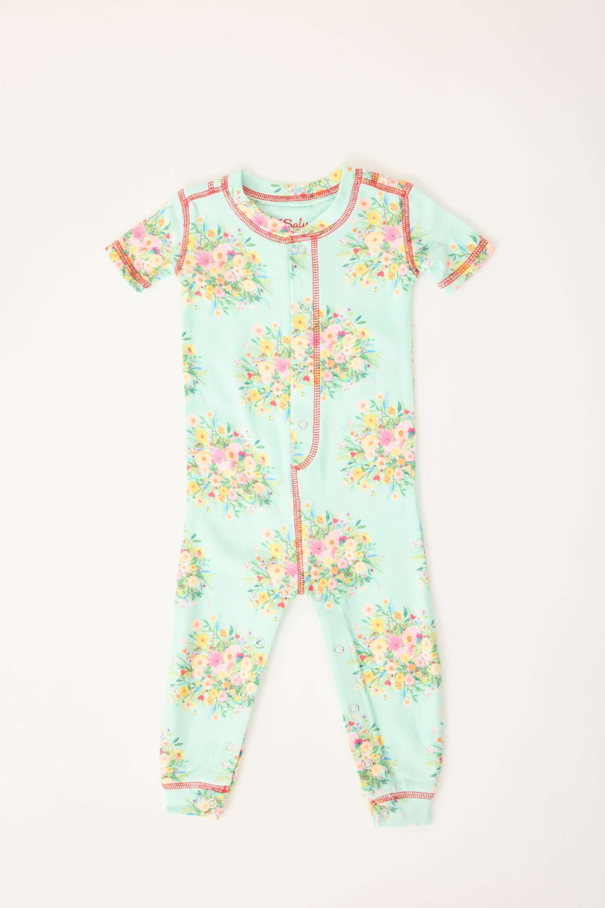 Adrian Valencia x PJS Floral Baby Romper | Milk & Baby