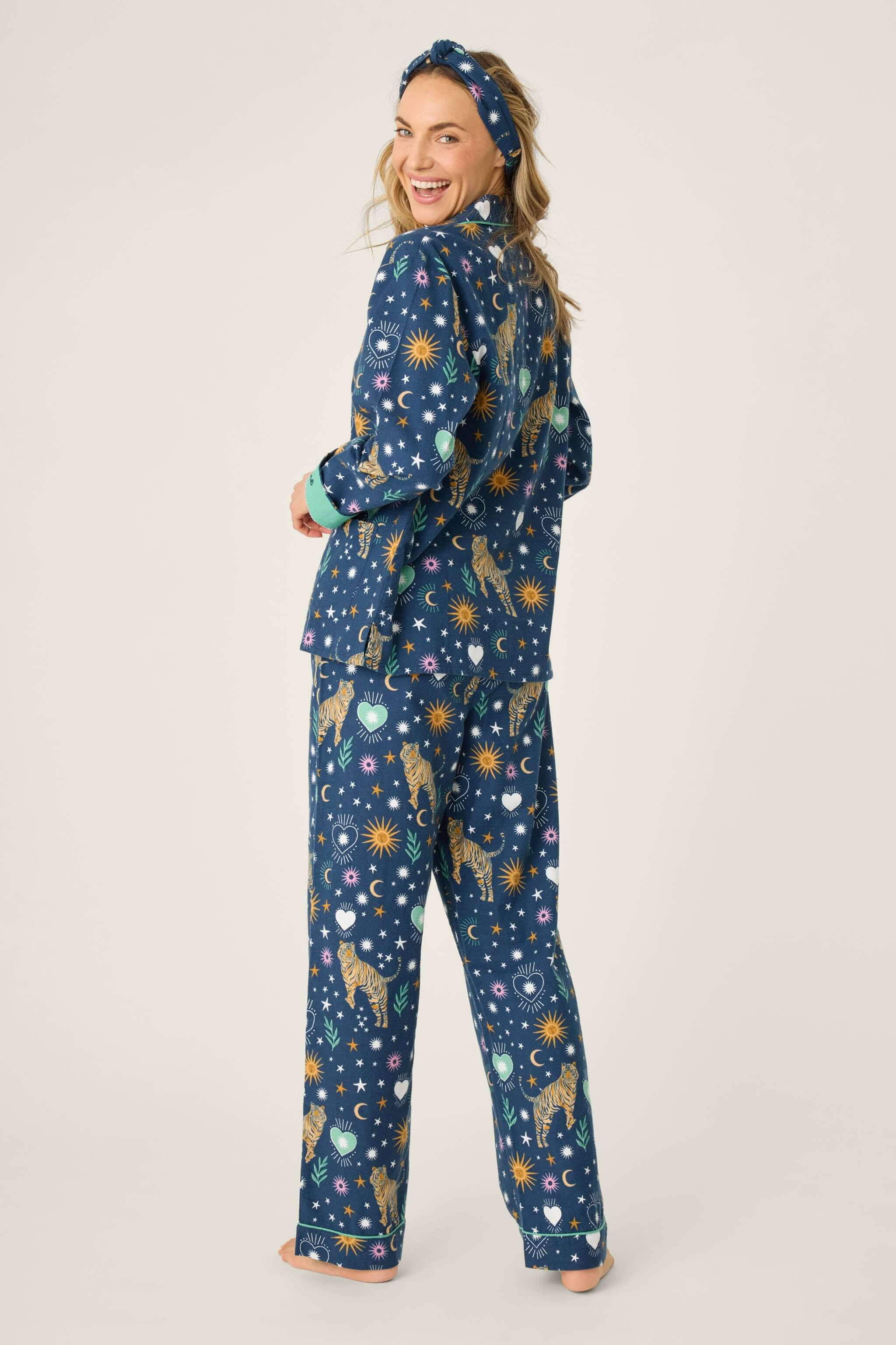 Wild At Heart Tiger Print Flannel PJ Set | Milk & Baby