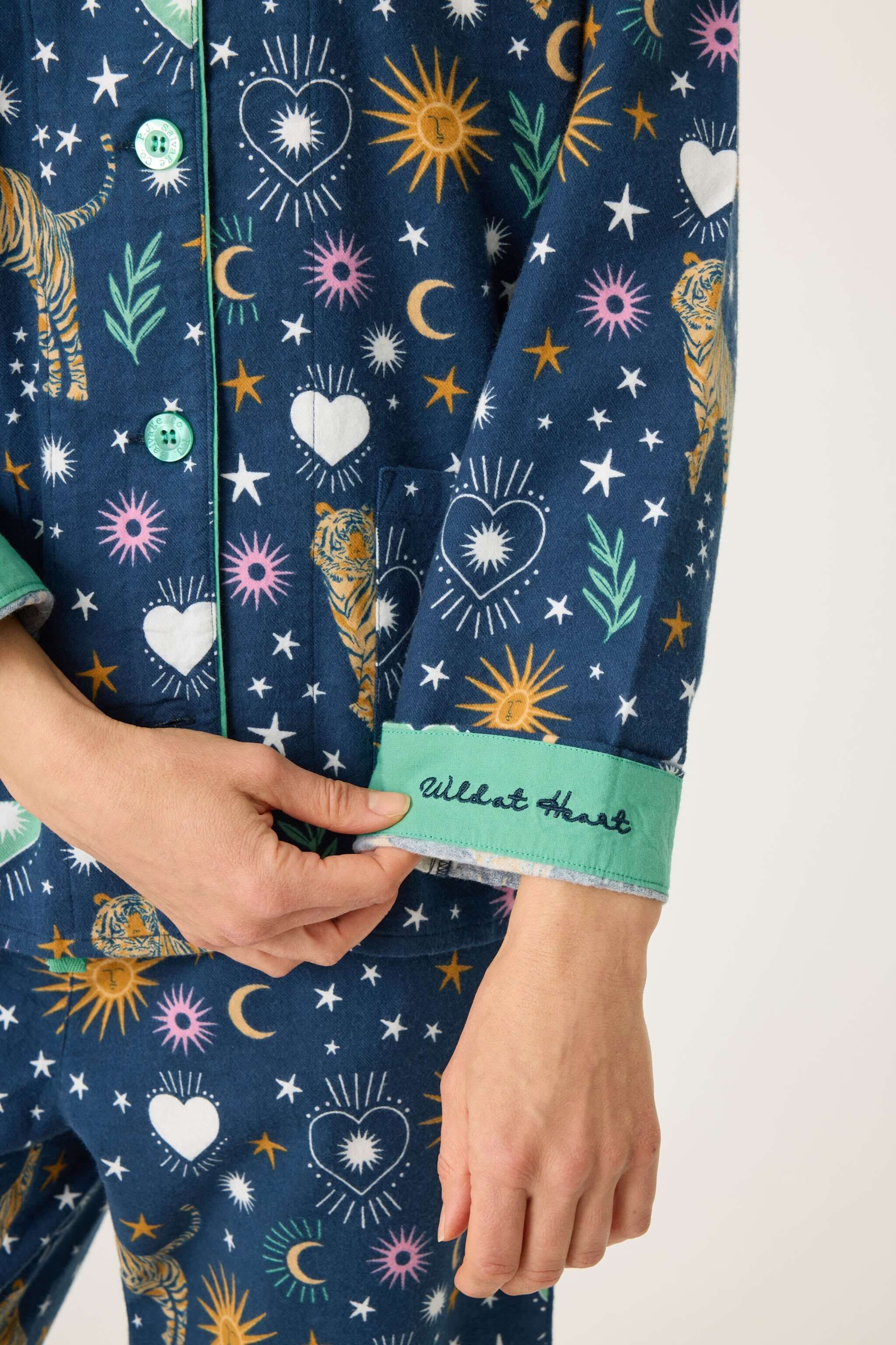Wild At Heart Tiger Print Flannel PJ Set | Milk & Baby