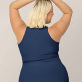 Ribbed Bamboo Racerback Nursing Tank | Navy | Milk & Baby