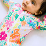Rainbow Daisy Babe | Bamboo Footie Onesie Sleeper | "Patience & Kindness" | Milk & Baby