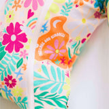 Rainbow Daisy Babe | Bamboo Footie Onesie Sleeper | "Patience & Kindness" | Milk & Baby