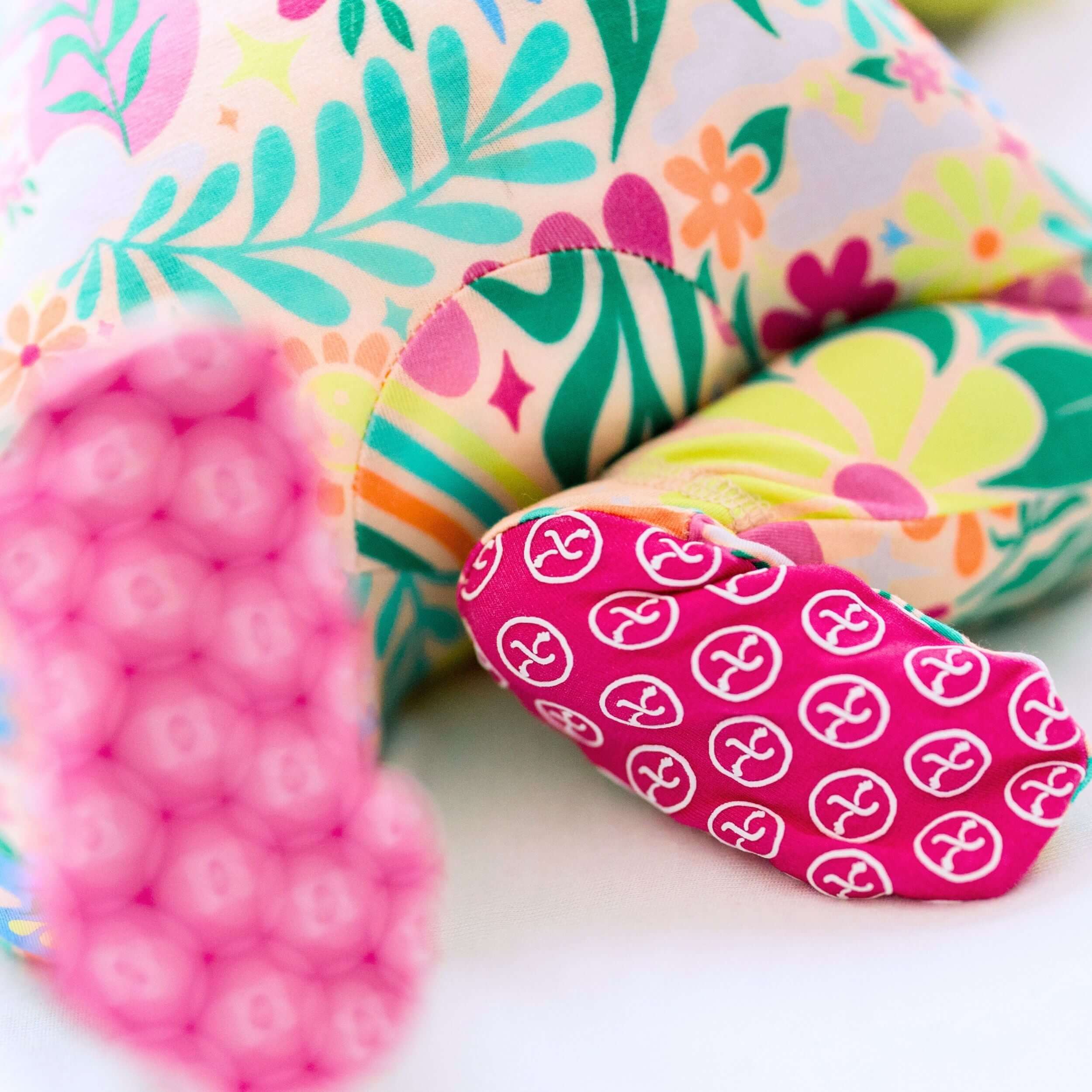Rainbow Daisy Babe | Bamboo Footie Onesie Sleeper | "Patience & Kindness" | Milk & Baby