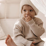 Chunky Rib Leggings | Beige | Milk & Baby