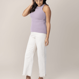 Ribbed Bamboo Racerback Nursing Tank | Lavender Mist | Milk & Baby