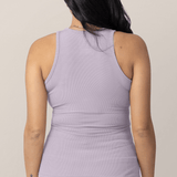 Ribbed Bamboo Racerback Nursing Tank | Lavender Mist | Milk & Baby