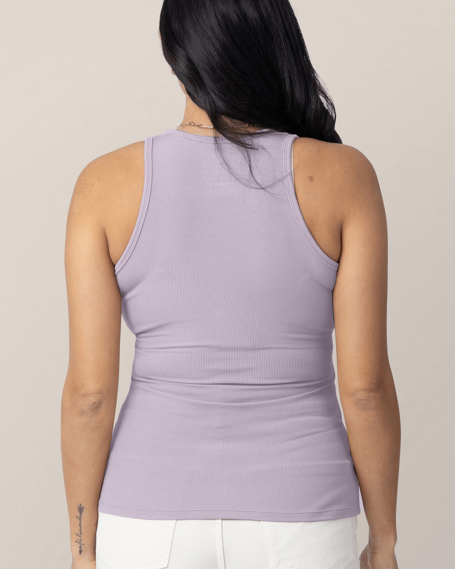 Ribbed Bamboo Racerback Nursing Tank | Lavender Mist | Milk & Baby
