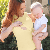 Ribbed Bamboo Racerback Nursing Tank | Butter Yellow | Milk & Baby