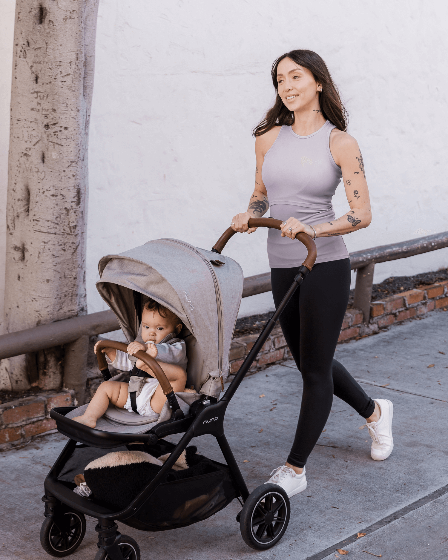 Ribbed Bamboo Racerback Nursing Tank | Lavender Mist | Milk & Baby