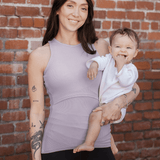 Ribbed Bamboo Racerback Nursing Tank | Lavender Mist | Milk & Baby