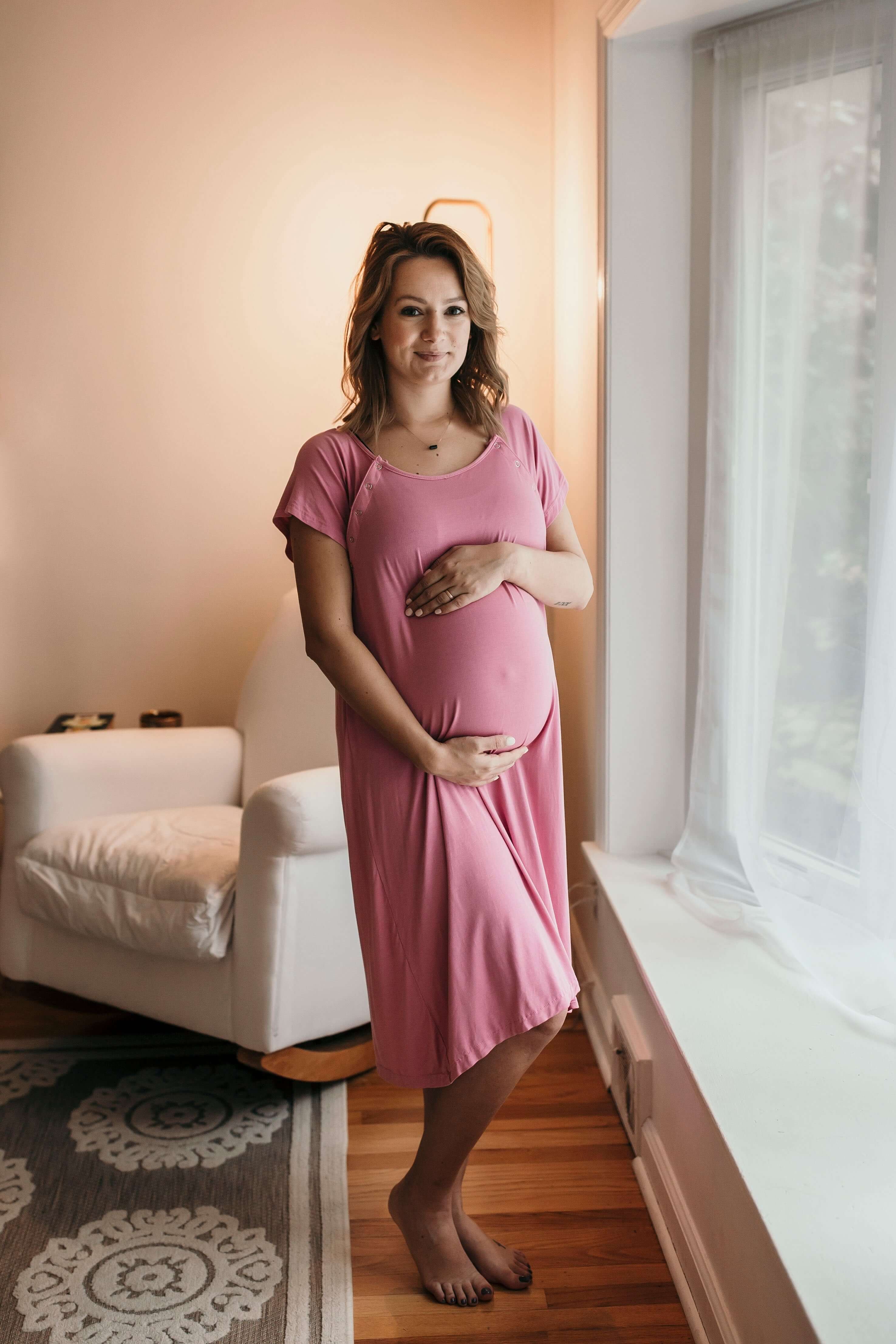Rose Mommy Labor & Delivery Gown | Milk & Baby