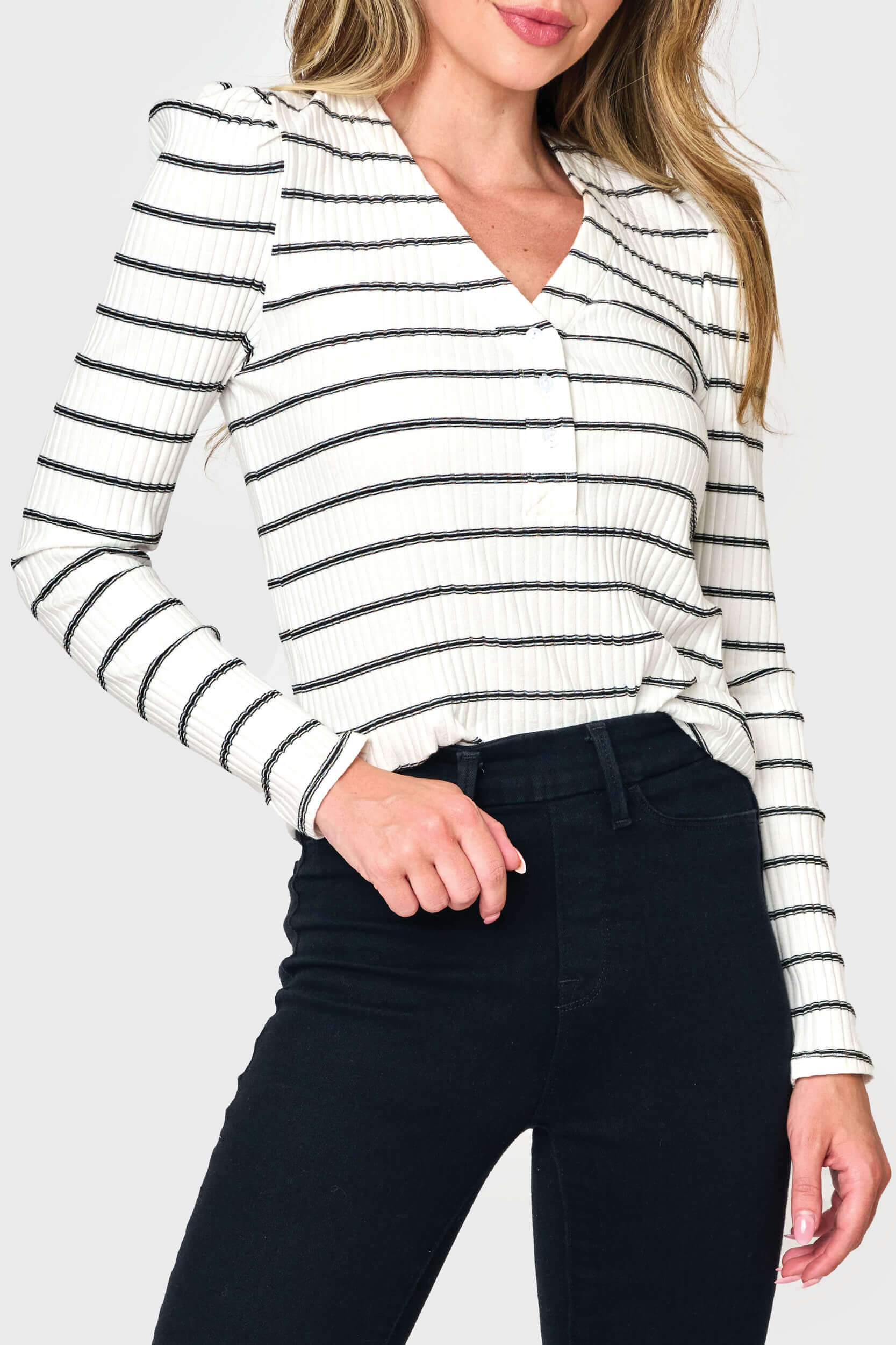 The Amelia Ribbed Henley | Milk & Baby