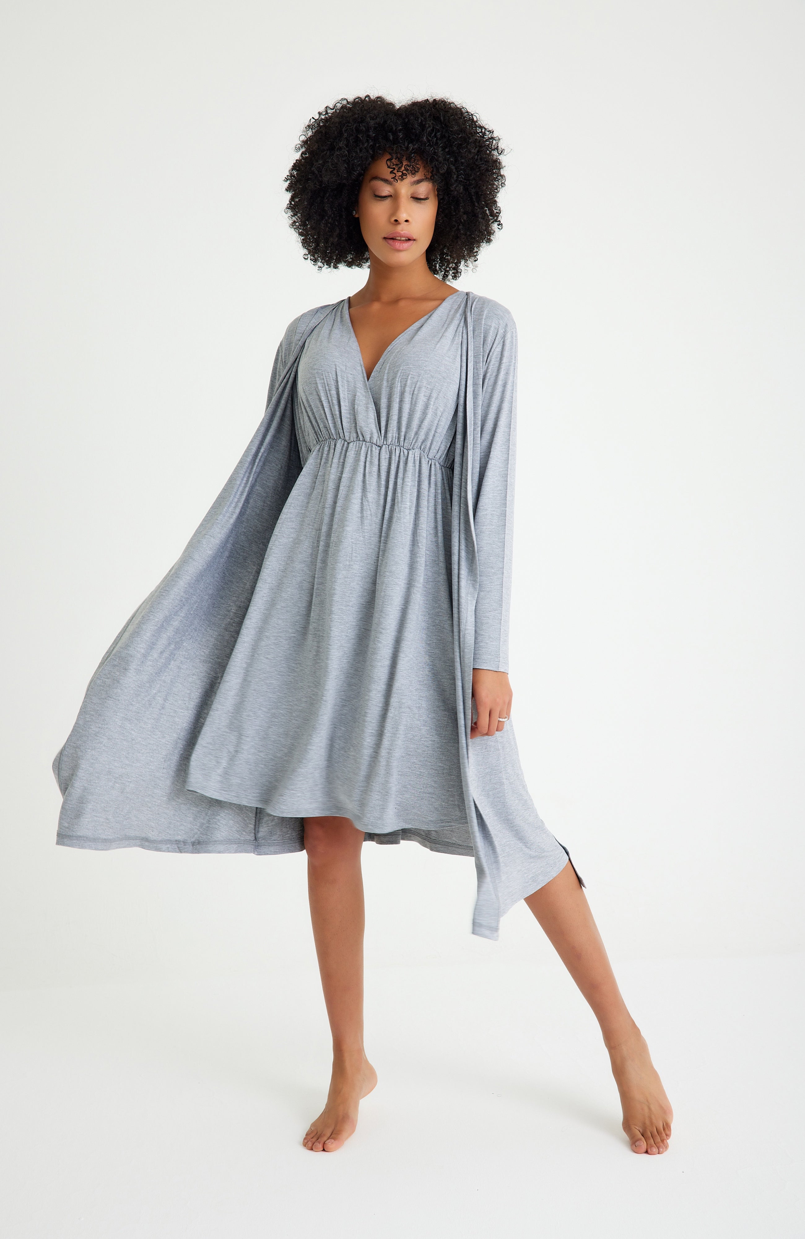 Sleep Well Maternity/Nursing Nightgown & Robe Set | Milk & Baby