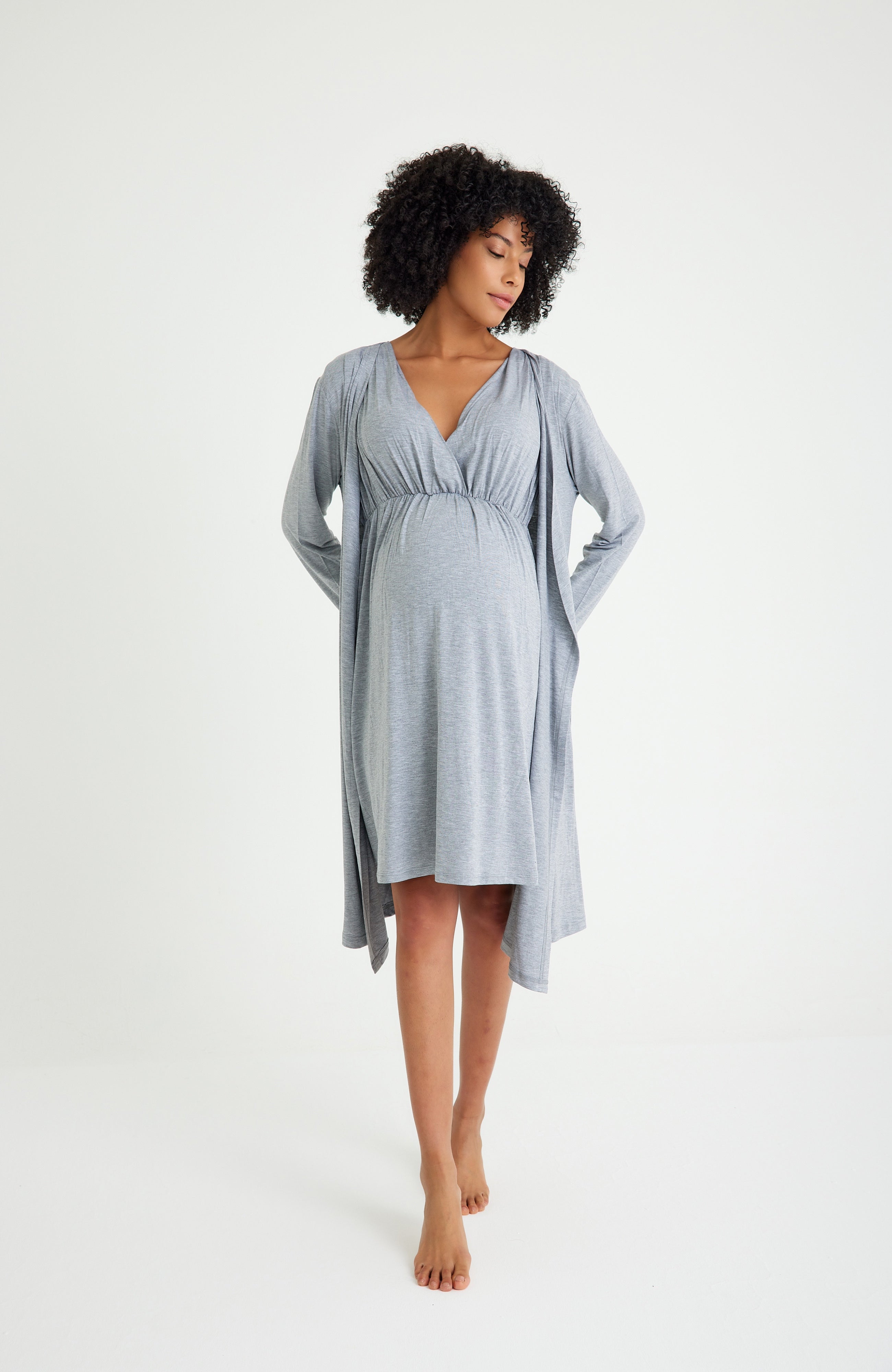 Sleep Well Maternity/Nursing Nightgown & Robe Set | Milk & Baby