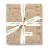 Sand | Organic Cotton Pointelle Baby Blanket | Milk & Baby