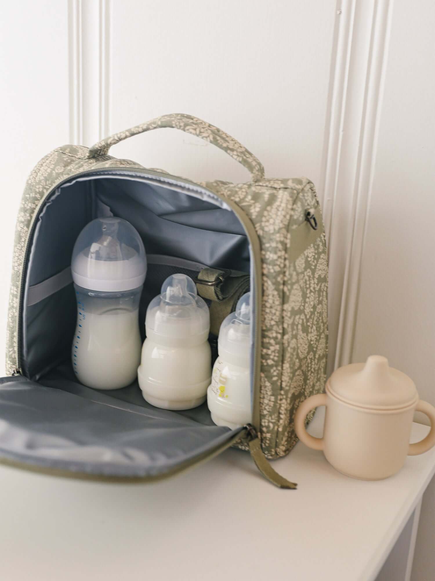 Sazan + JuJuBe Insulated Bottle Bag - Paisley Floral | Milk & Baby
