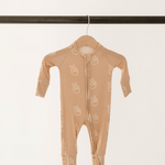 Peace Sign | Bamboo Zip Pajamas Milk & Baby