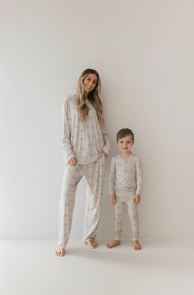 Arm Day | Men's Long Sleeve Bamboo Pajamas | Milk & Baby