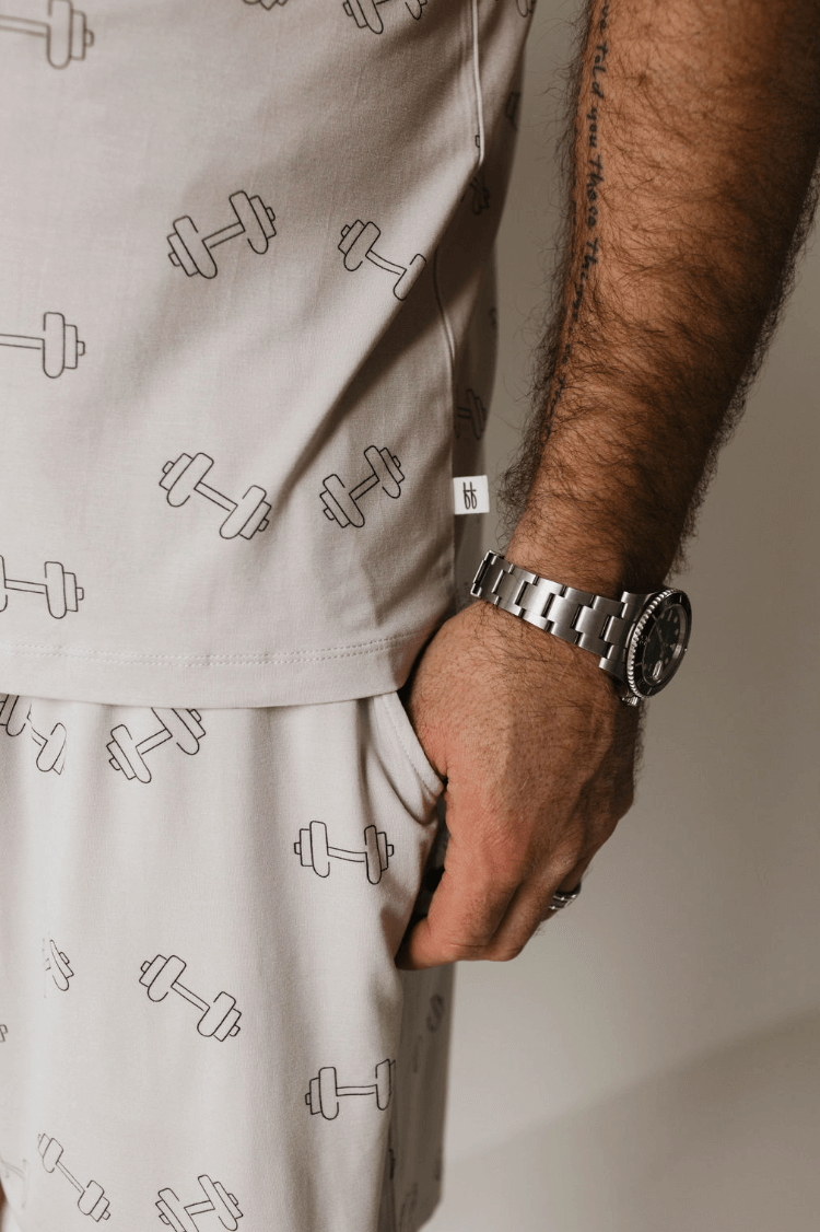 Arm Day | Men's Bamboo Short Pajamas | Milk & Baby
