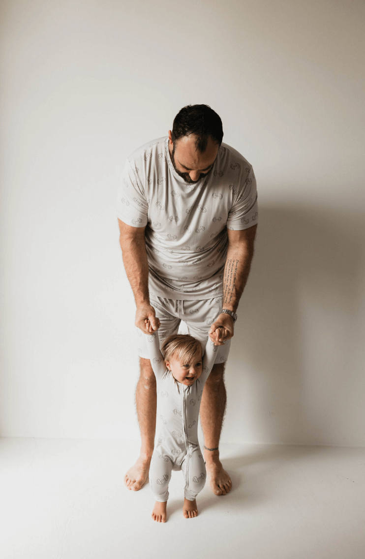 Arm Day | Men's Bamboo Short Pajamas | Milk & Baby