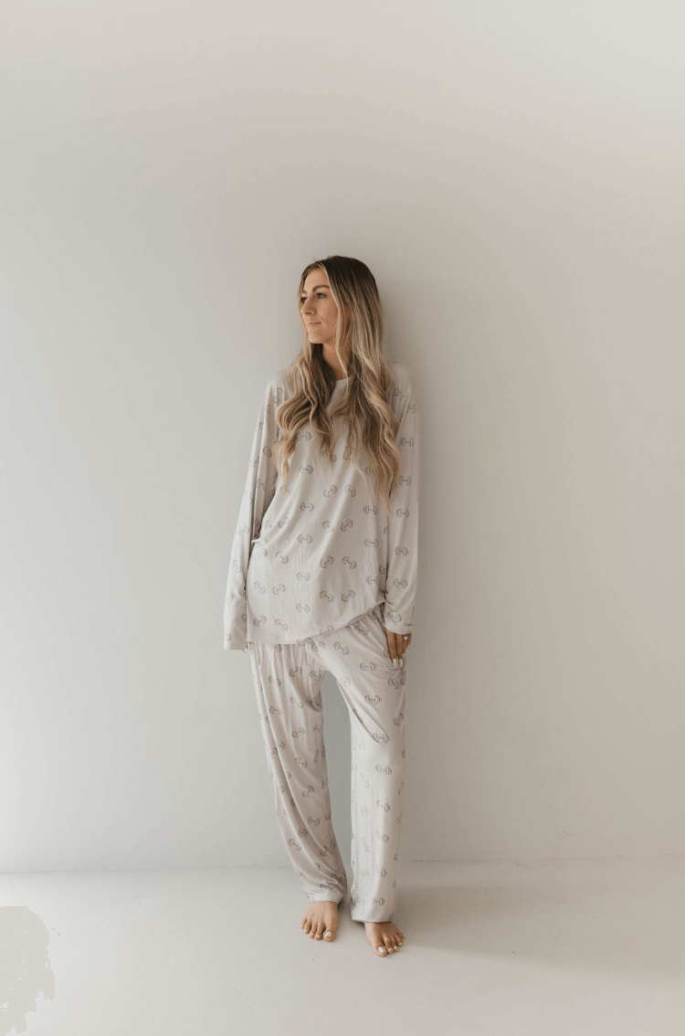 Arm Day | Men's Long Sleeve Bamboo Pajamas | Milk & Baby