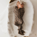 Faded Brown Checker | Bamboo Infant Swaddle Milk & Baby