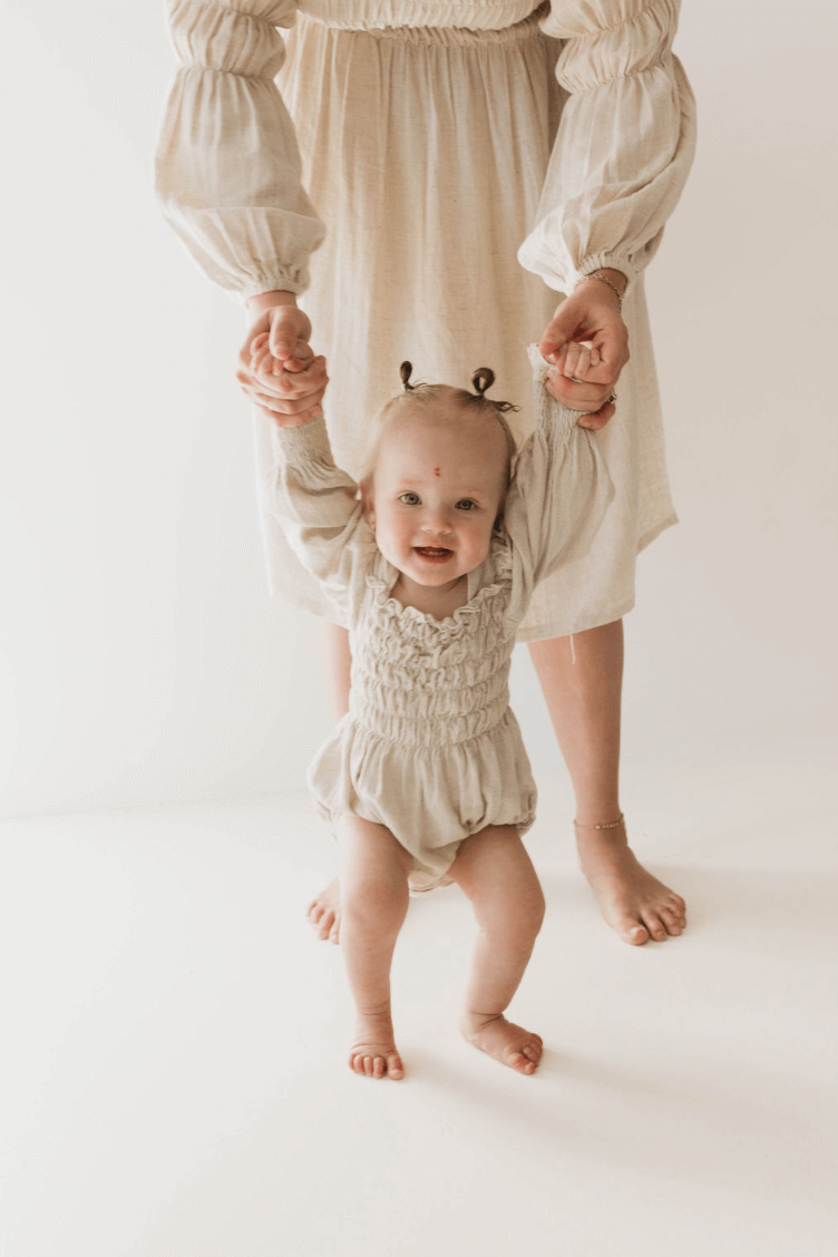 Linen Romper | Flax | Milk & Baby