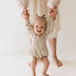 Linen Romper | Flax | Milk & Baby